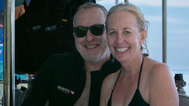 Blue Coral Diving - PADI Dive Center Hoi An Vietnam Happy Scuba Diver Couple on the boat.